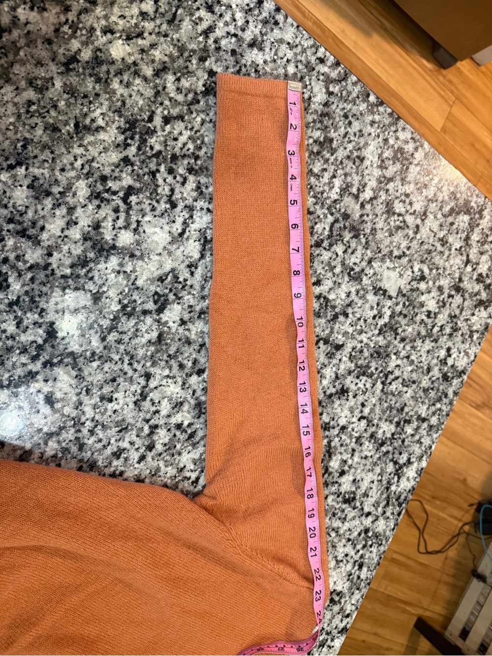 Women's Rust Orange V-Neck Ruched Sweater - Picture 6 of 9